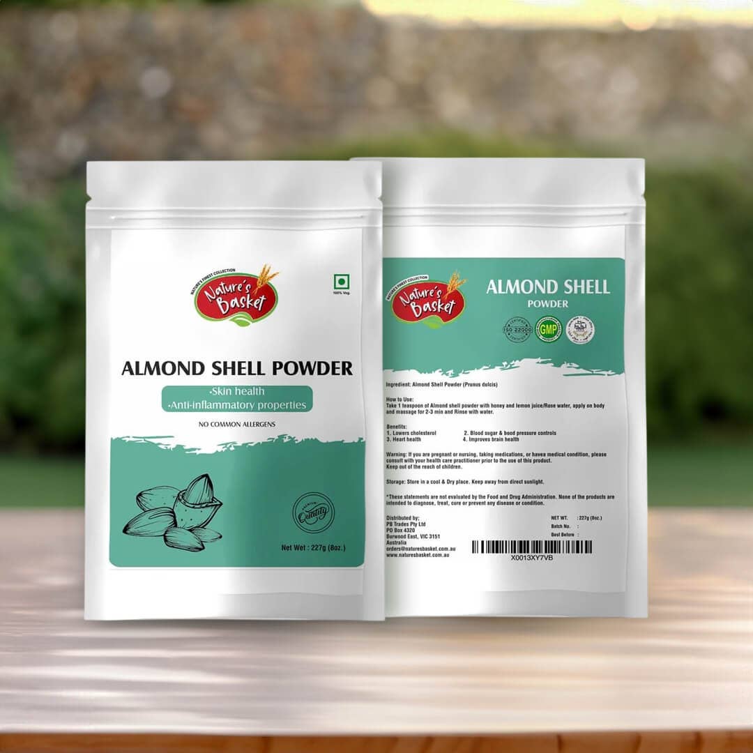 Natures Basket - Vente Poudres protéinées/superaliments - Poudre de Coquille d'Amande Nature's Basket (Prunus Dulcis) - 227 Grammes5