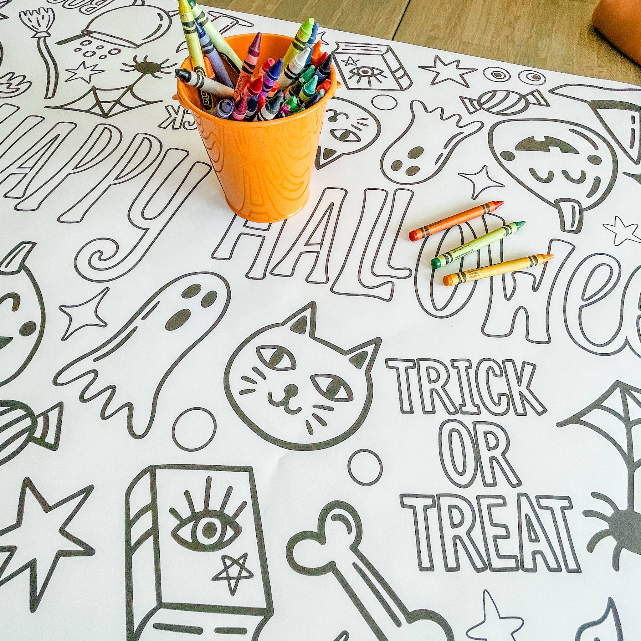 Party in a pinch - Vente Nappe à colorier – enfant et bébé - chemin de table à colorier Halloween Spooky | Joyeux Halloween5