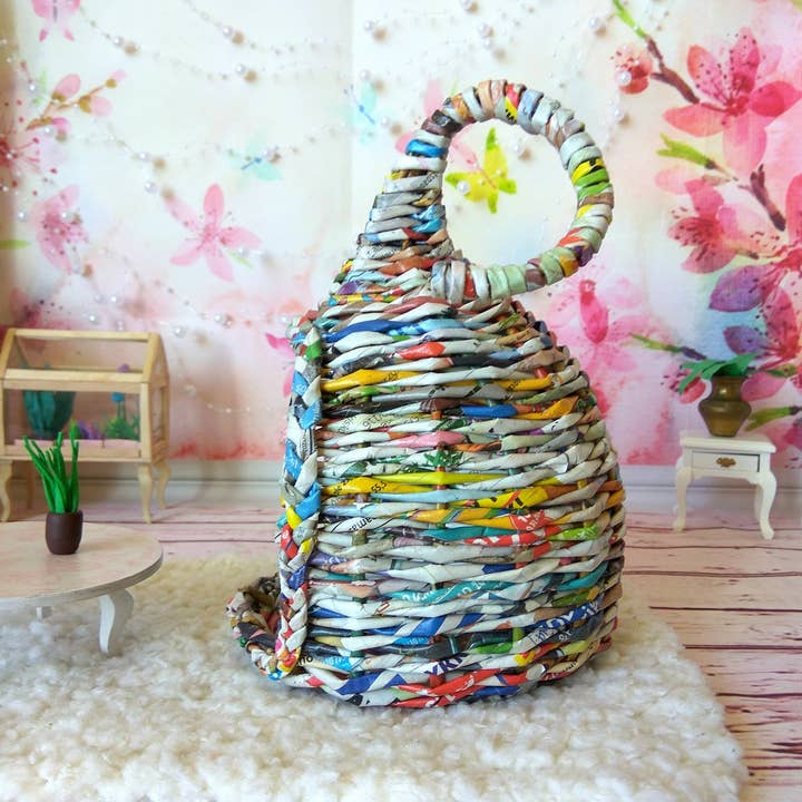 Lenasminiland - Venta al por mayor Juego de accesorios para muñecas - Niños - Silla colgante miniatura de mimbre para casa de muñecas, columpio tipo huevo para muñecas BJD10