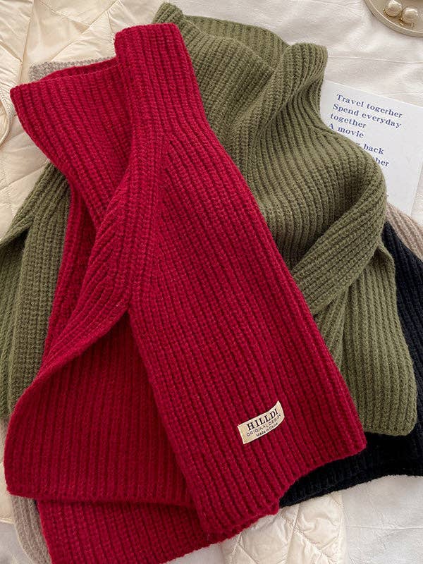 StyleGalX - Venta al por mayor Bufanda - Mujer - Chal y bufanda de punto con cuello alto en colores sólidos para invierno4