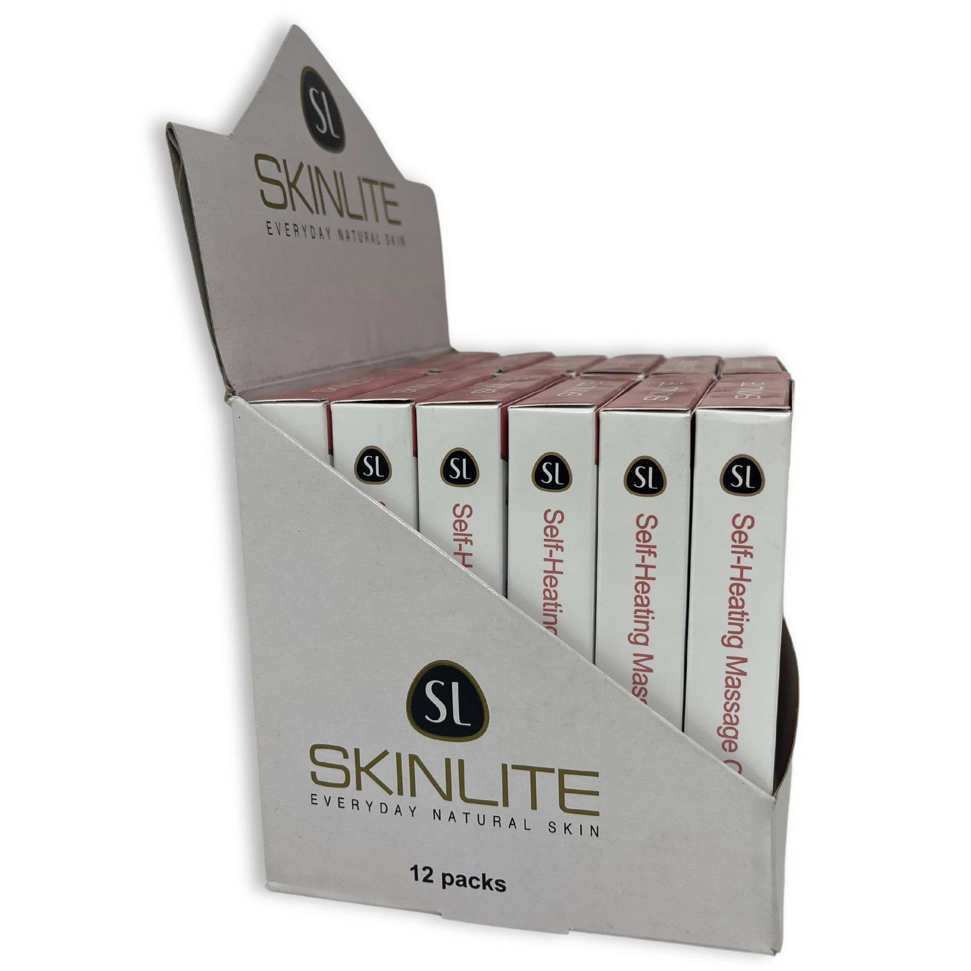 Rucci Professional - Venta al por mayor Mascarilla - Crema de Masaje Autocalentable Skinlite (Paquete de 12) con Expositor2