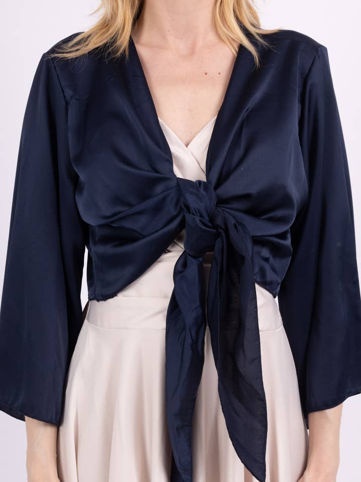 Satin bolero jacket - E22 for wholesale by Marie June