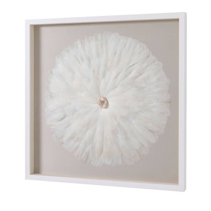 Vitrinekast 80*80 cm, wit frame met veren en kristalsteen. voor wholesale door Gdeco
