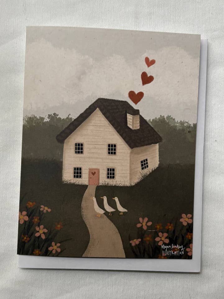 Valentine Hus Hilsen Kort for engroshandel hos Megan Lindsey Illustration