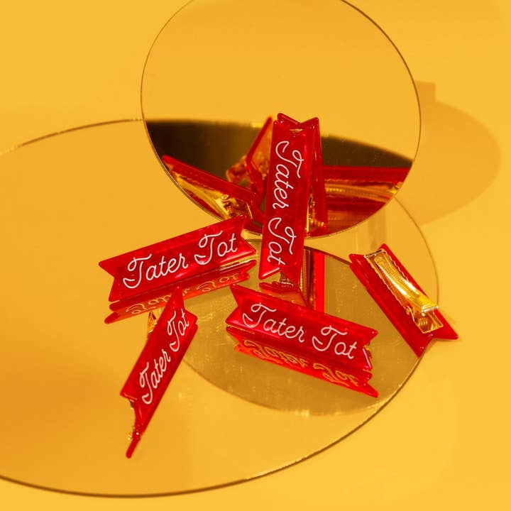 Eugenia - Wholesale Hair Clip - Kids - Tater Tot Hair Clip - cute fun hair clips Food accessories