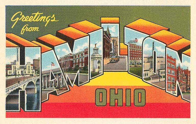 Found Image Press – Conjunto de notas por atacado – Cartão de Saudação OH-436 Saudações de Hamilton0