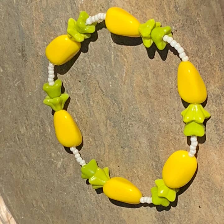 Czech Glass Pineapple Tropical Beach Bracelet for wholesale by Wild Design Co
