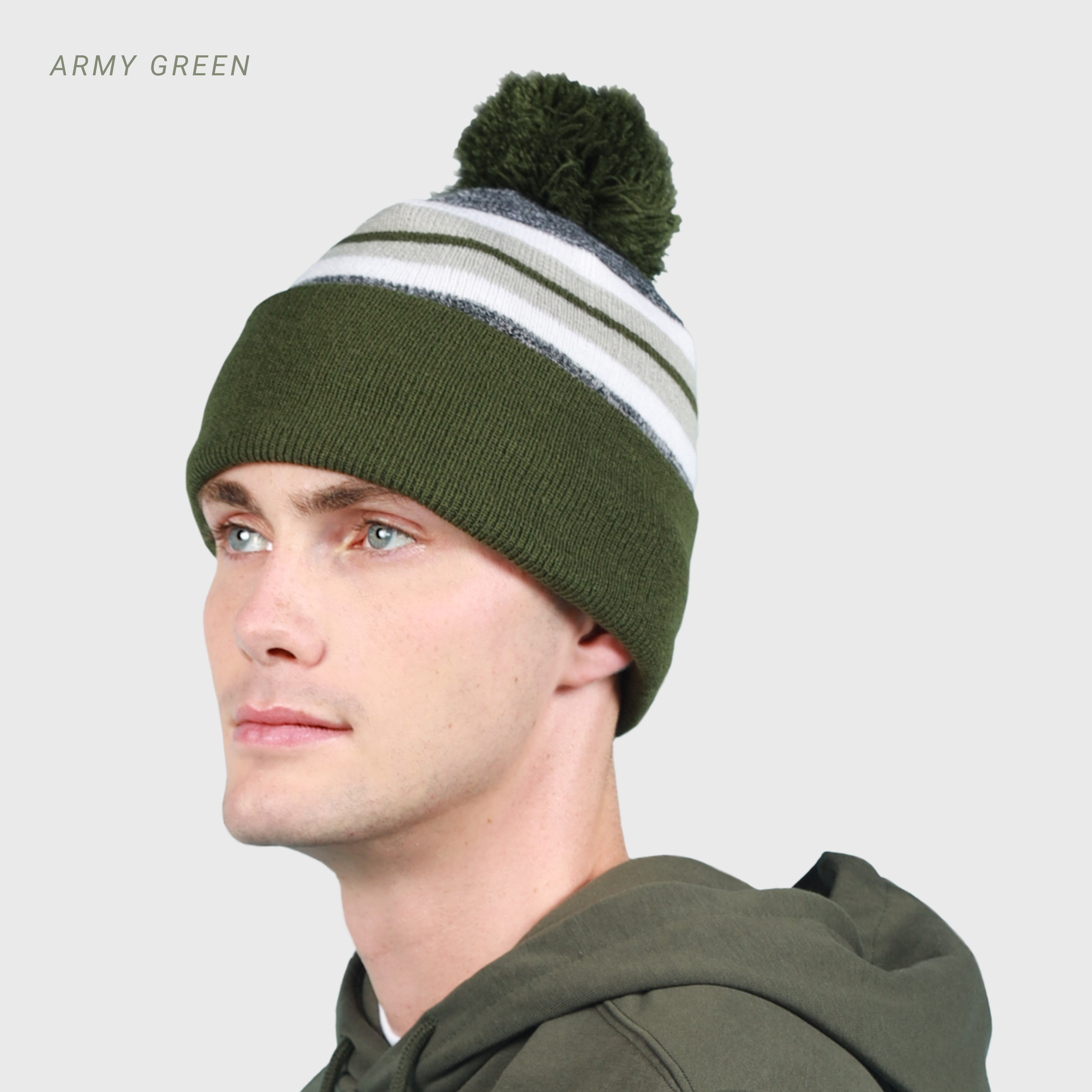 ChoKoLids - Vendita all'ingrosso Berretto - Donna - Berretto sportivo con pompon a righe CHOK.LIDS42