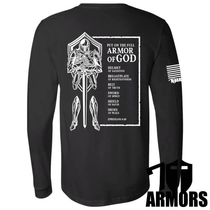 7 ARMORS APPAREL - Wholesale Screen Printed T-Shirt - Men's - FULL ARMOR OF GOD LONG SLEEVE2