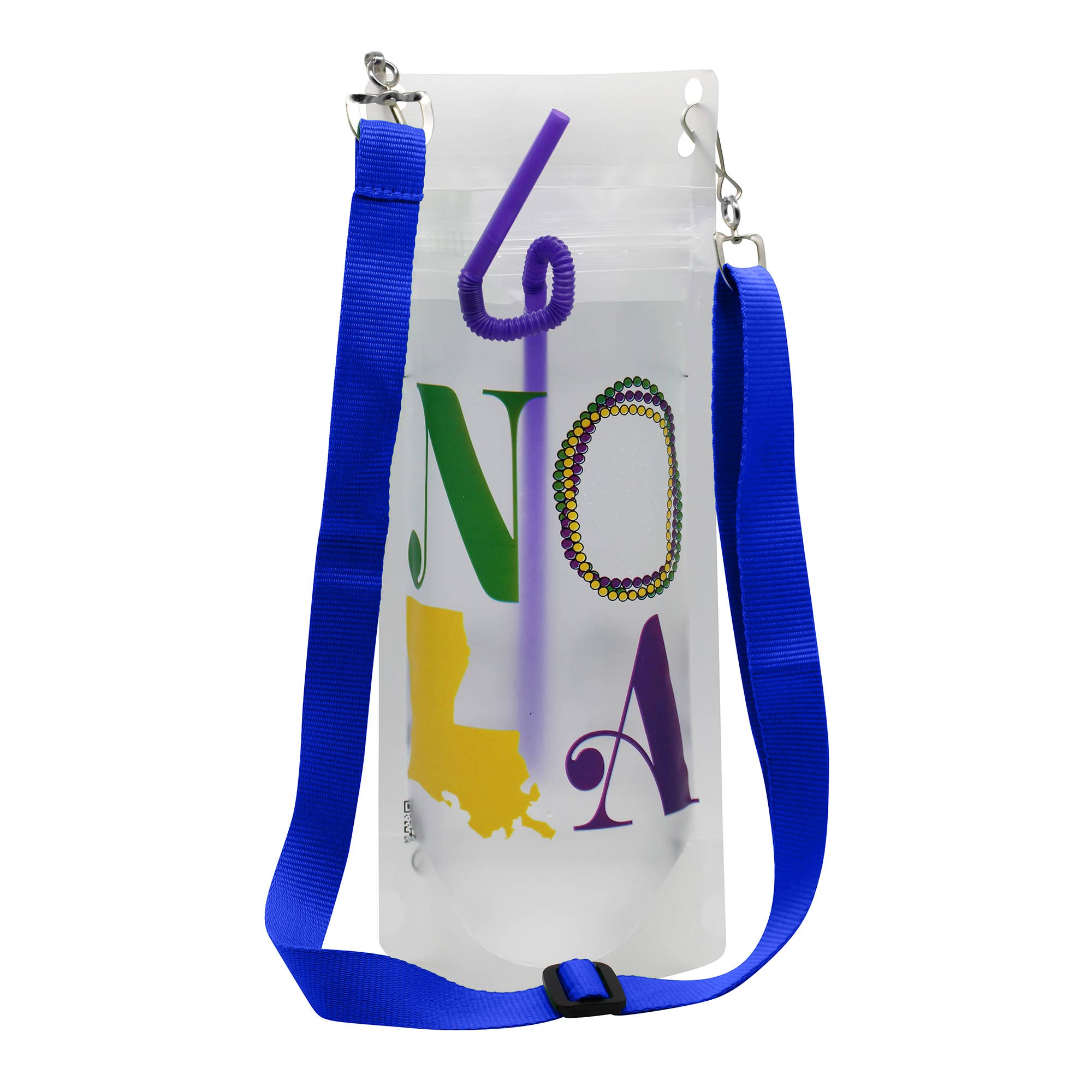 NeckSip – wholesale Party gift – NOLA Mardi Gras - Wearable Drink Pouches (16oz | 2-pk)3