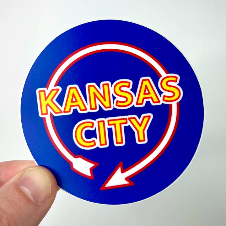 Sticker voor bord Kansas City voor wholesale door Knight Owl Design