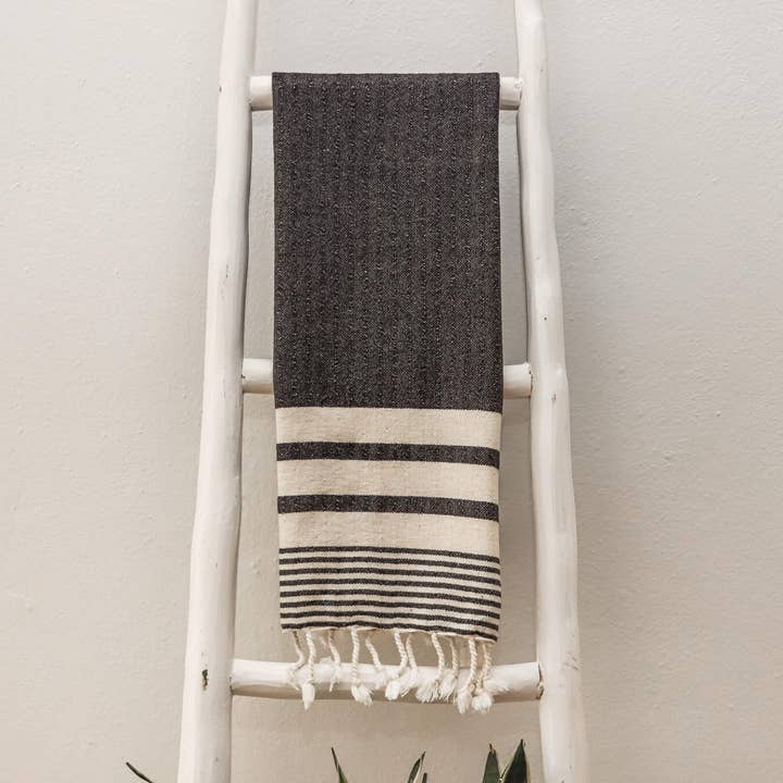 Toalha Dehna Preta Pequena 50x100 cm - 20" x40" por atacado de PESHCE