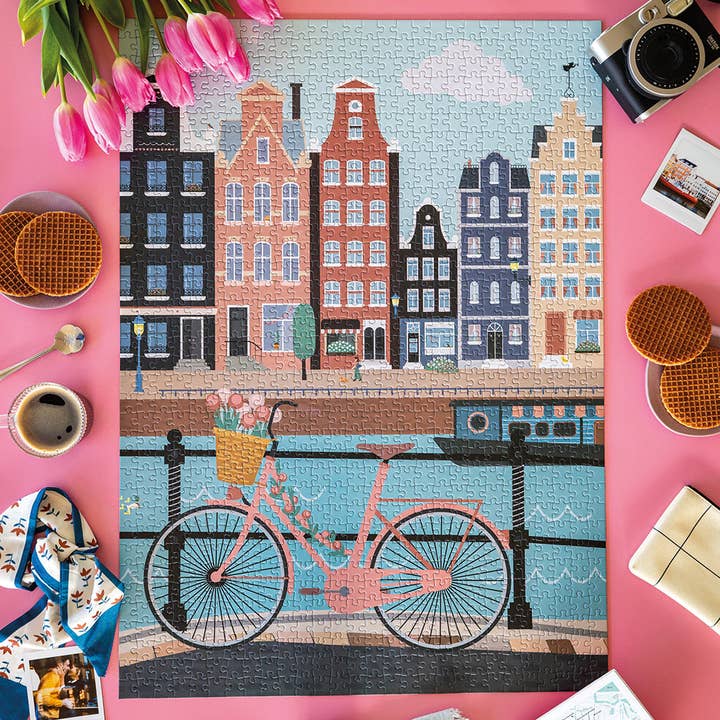 Maison Joliette - Wholesale Puzzle - Adult - Puzzle 1000 pieces Let's pedal along the water14