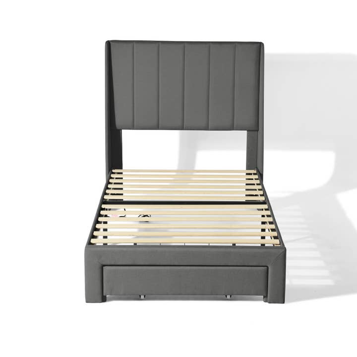 39F Inc. - Wholesale Bed - Upholstered Bed with Drawers, USB Port– Twin & Queen Sizes