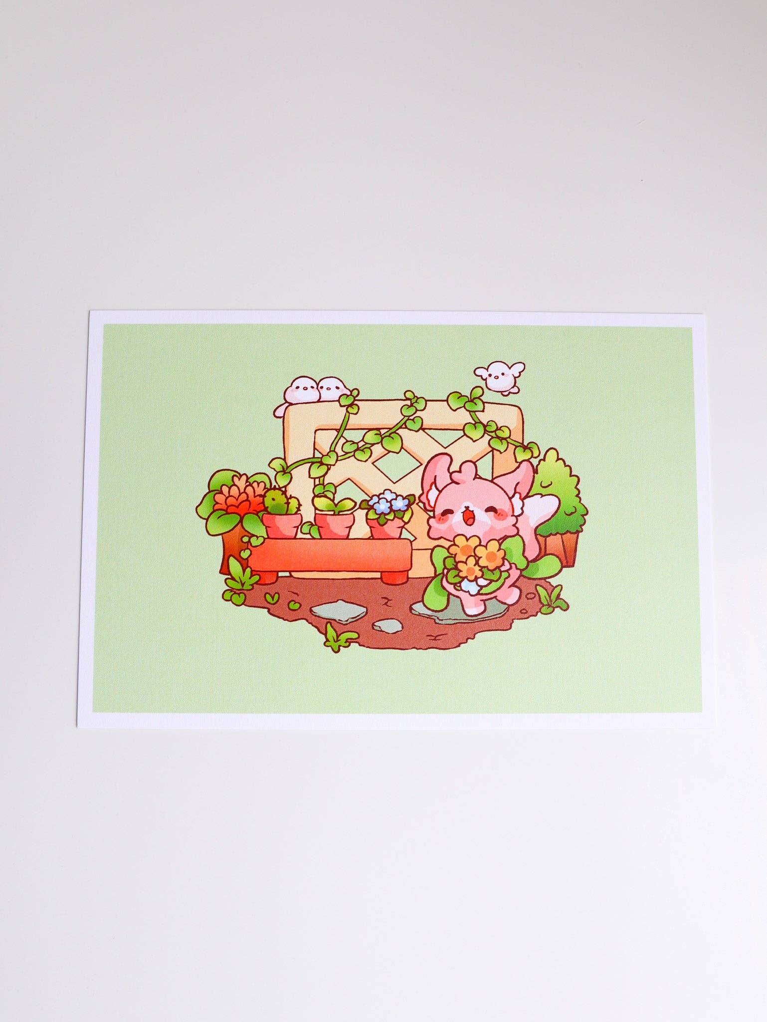 Fuwuffle - Wholesale Art Print - Fox Florist Art Print1