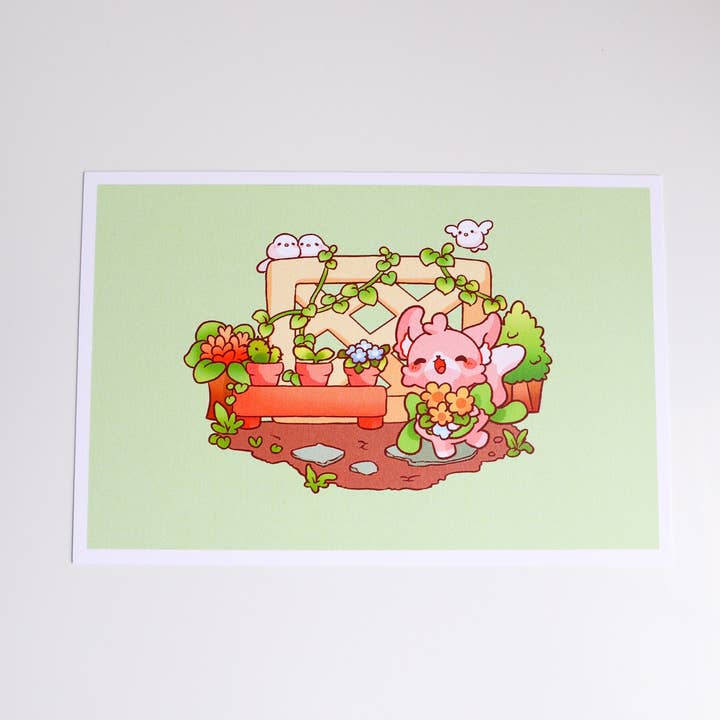Fuwuffle - Wholesale Art Print - Fox Florist Art Print1