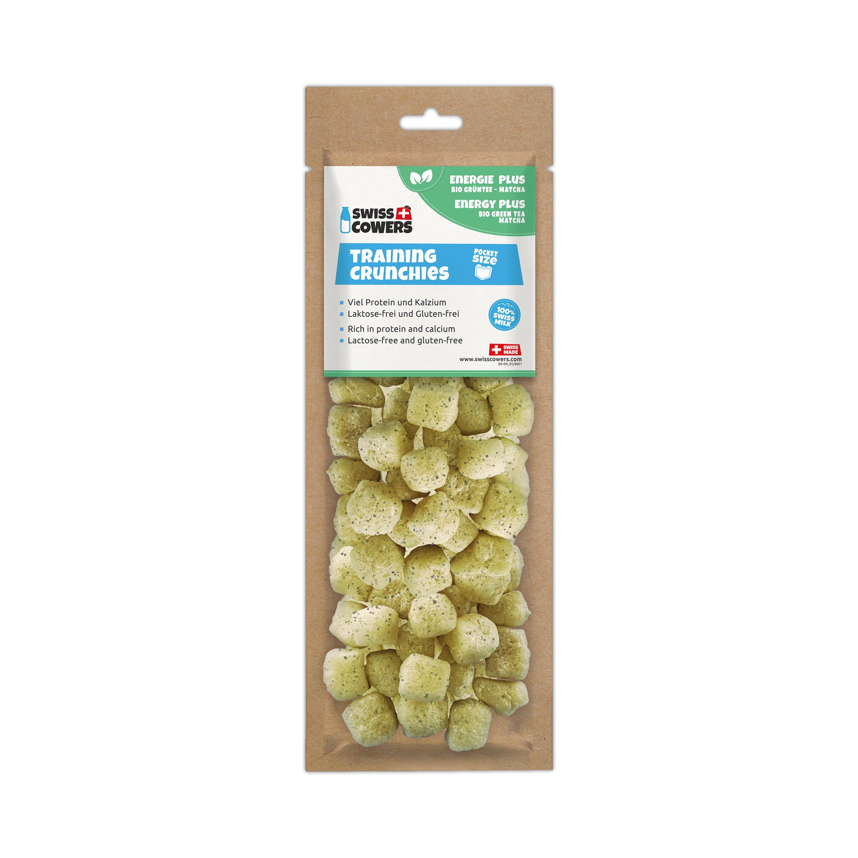 Kproduct4u - Wholesale Pet Treats - Dog - Swisscowers Training Crunchies for Small and Large Dogs, Ideal for Training, Made with 100% Swiss Milk, Lactose-free, Gluten-Free, No Preservatives - Energy Plus, 30g