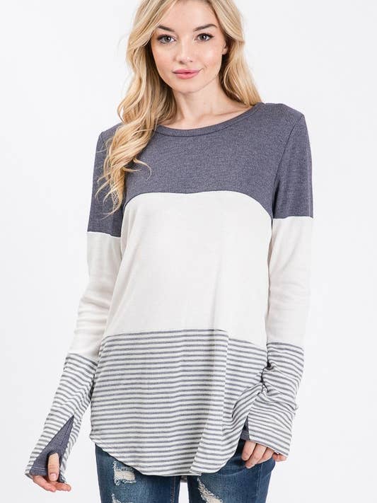 8015-Color block sweatshirt for wholesale by Moonshot Clothing