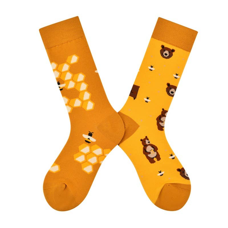 Tourtiwi - Wholesale Socks - Women's - AB Version Cartoon Animal & Fruit Pattern Crew Socks