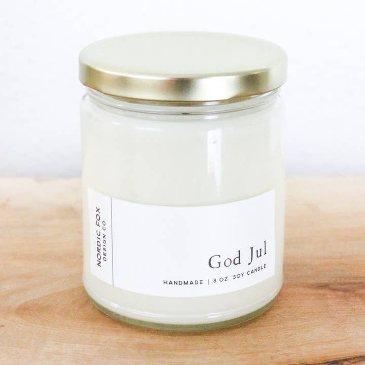 Nordic Fox Design Co. - Wholesale Jar/Filled Candle - God Jul Handmade Soy Candle0