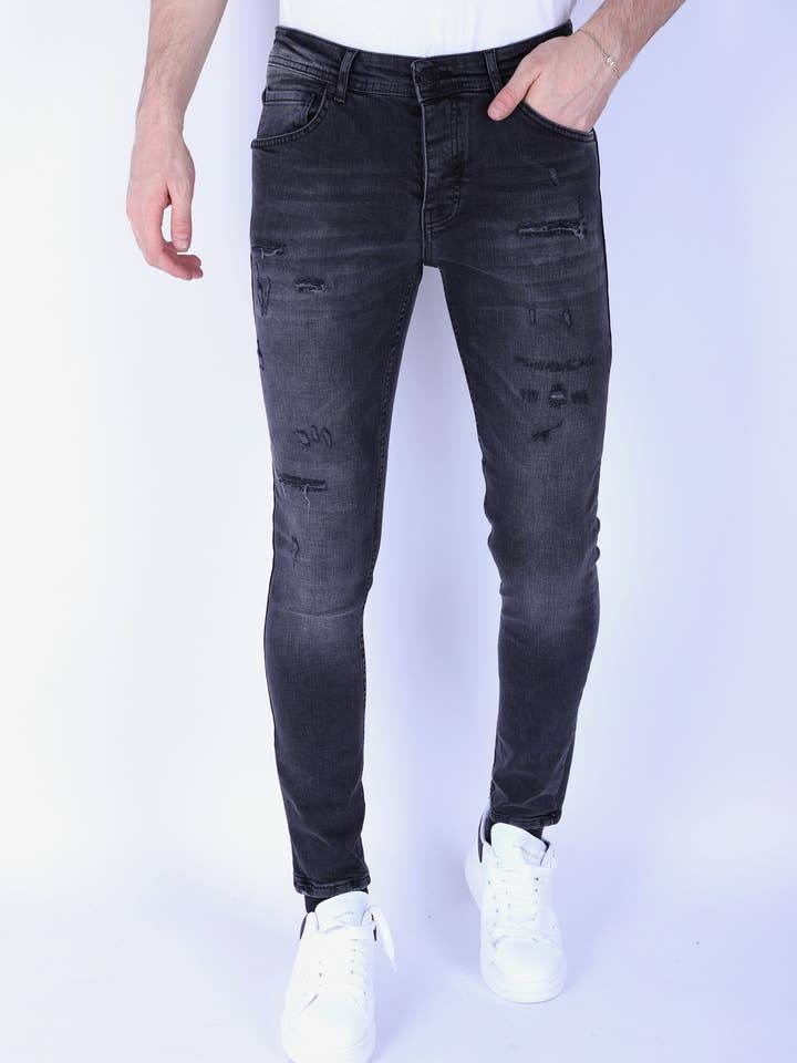 Ripped Jeans Men - Slim Fit - 1104 for wholesale by Local Fanatic