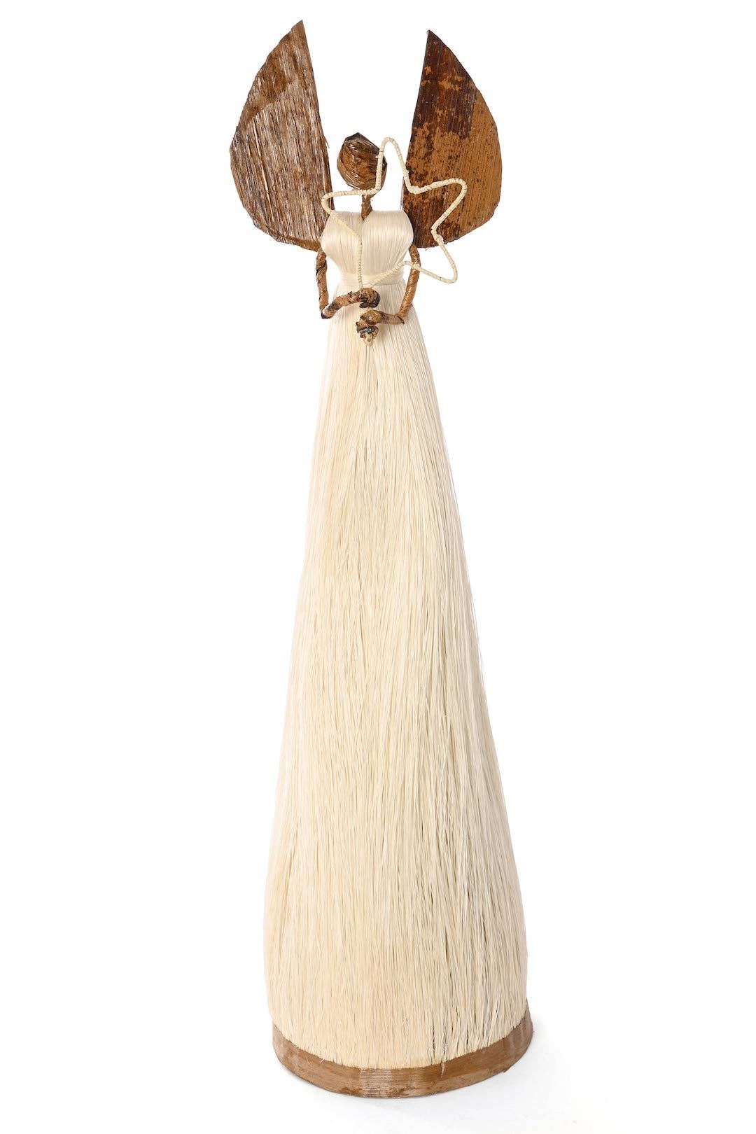 Swahili | AFRICAN MODERN - Wholesale Sculpture - Tall Natural Sisal Angel of Light Holiday Sculpture0