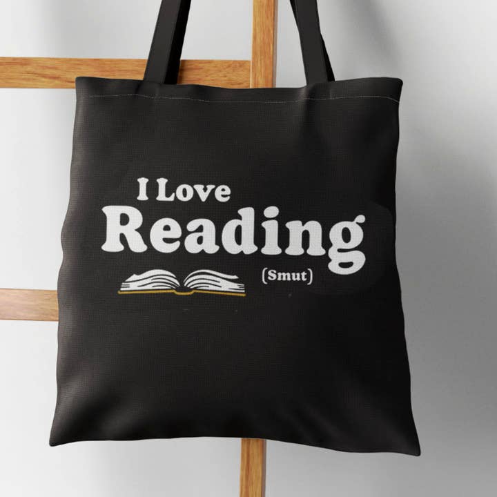 I Love Reading Smut, Funny Book Lover Quote Tote Bag, Humor for wholesale by BootsTees
