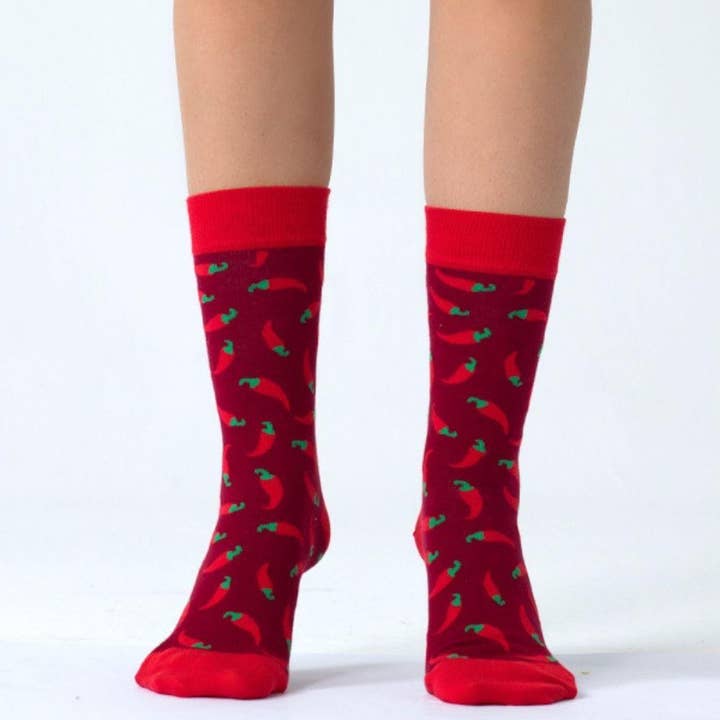Love Sock Company – Großhandel Socken - Unisex – Red Hot Chili Pepper Socken Burgunder (Unisex)