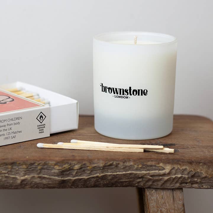 Clary Sage & Rosemary Boxed Candle for wholesale by Brownstone London