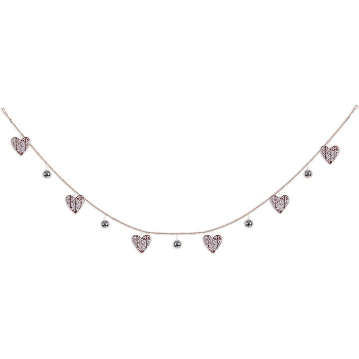 Rustic Heart Garland 72" for wholesale by Sunset Vista Designs