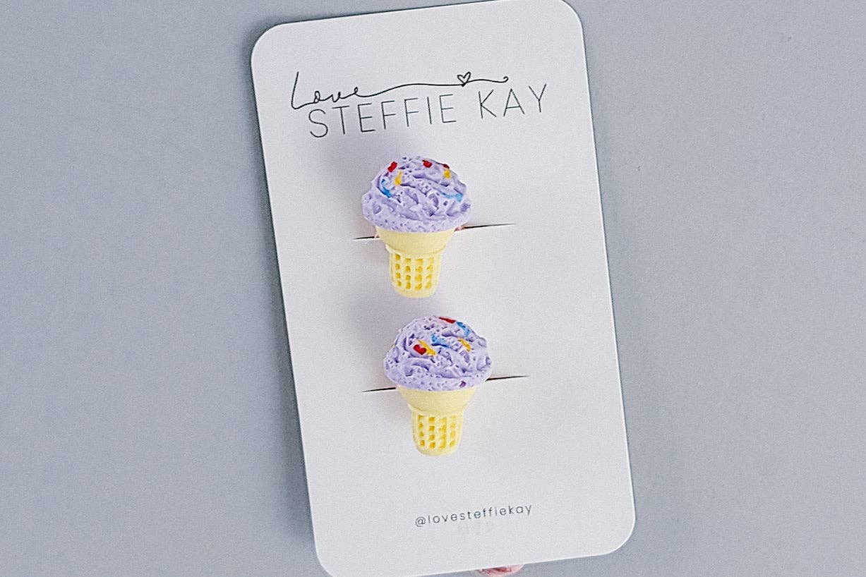 Love, Steffie Kay - Wholesale Hair Tie - 2 Pack Hair Ties | Ice Cream Cones3