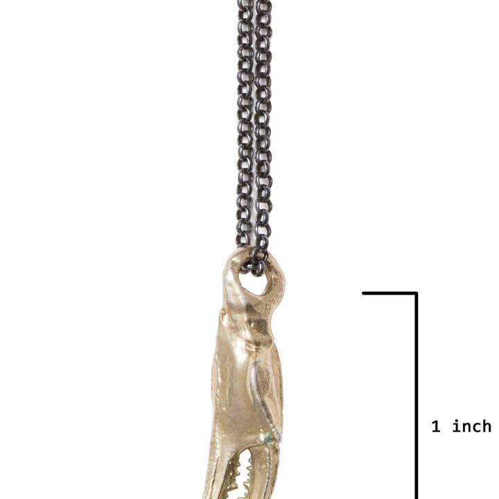 Grace Gow - Vente Colliers à pendentif - Pendentif pince de crabe en bronze rustique5