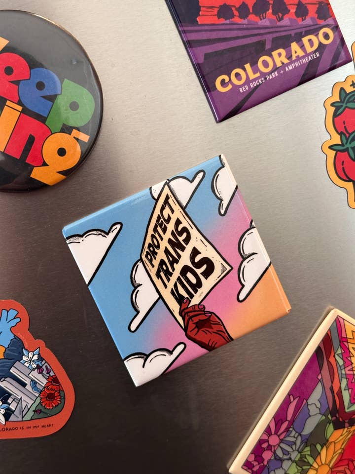 Protect Trans Kids Magnet for wholesale by YAMZ: World of Color