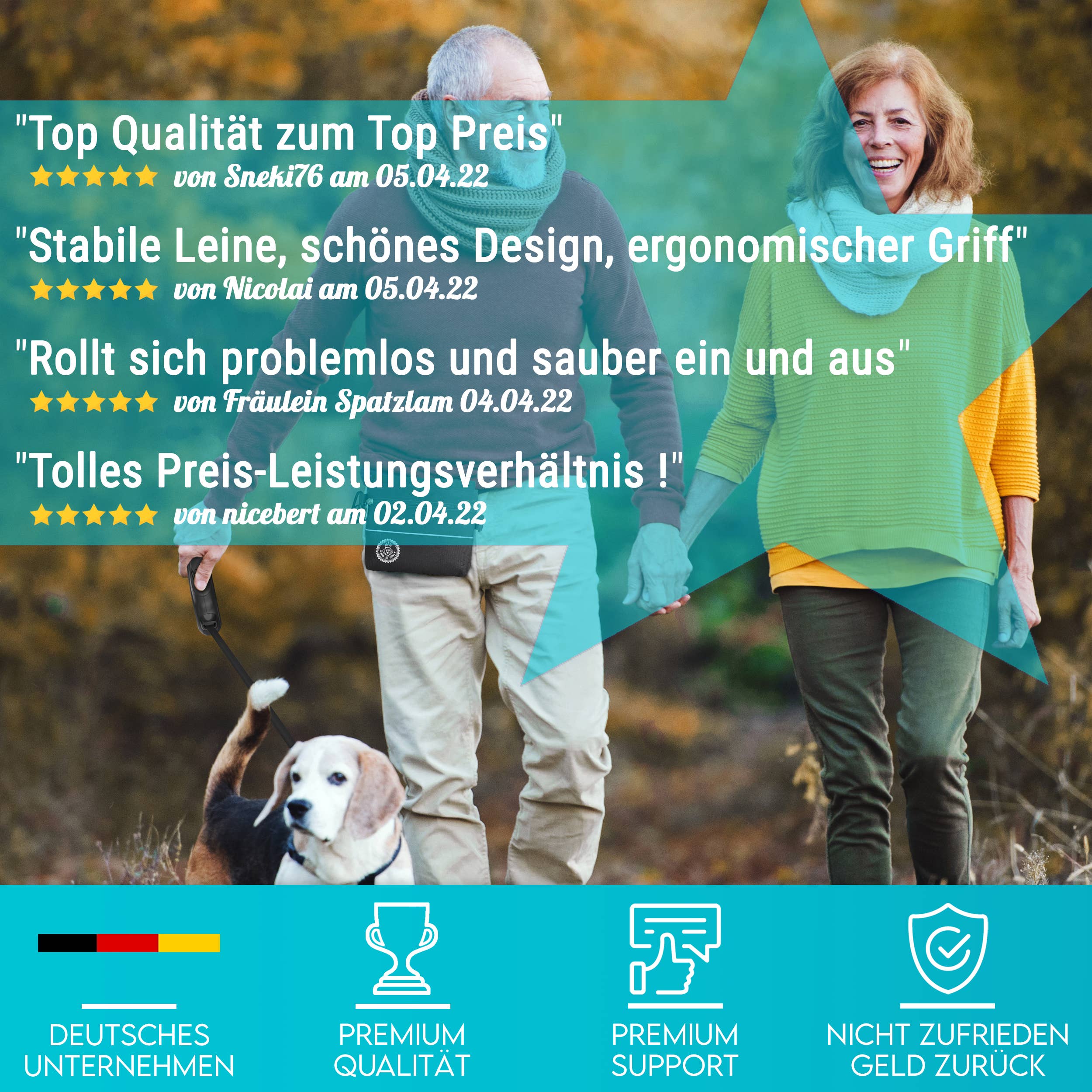 H.I.K. GmbH - Wholesale Pet Leash - Dog - HUND IST KÖNIG® Retractable leash 5m and 8m for small & large dogs10