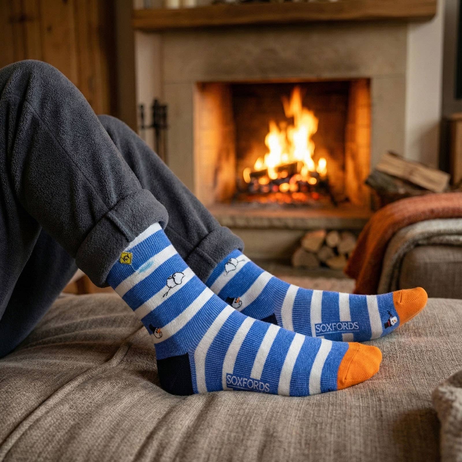 Soxfords - Venta al por mayor Calcetines - Hombre - Calcetines Pima para hombre con temática de muñecos de nieve «Watch the Ice»3