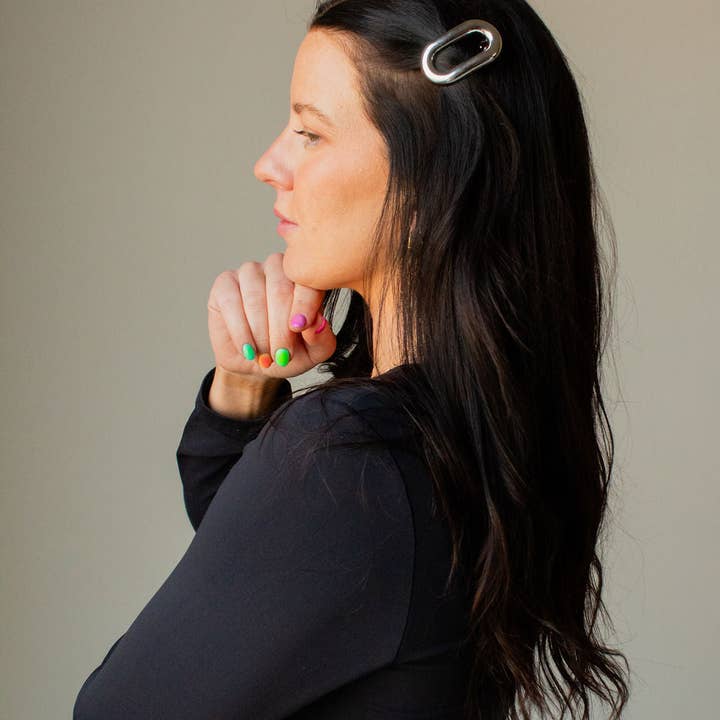 Shop Andi - Wholesale Barrette - Women's - Metal Oval Barrette3