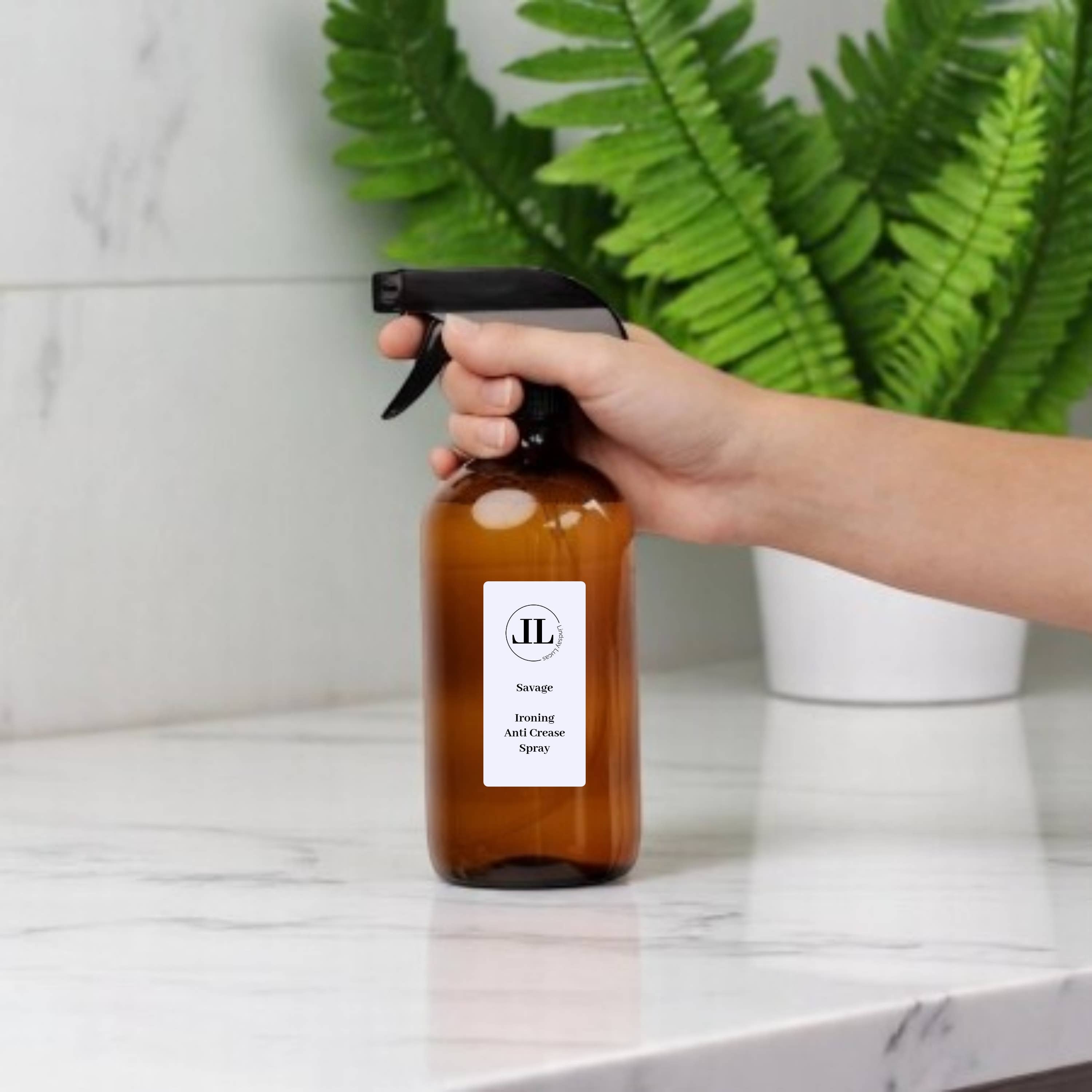 Lindsay Lucas Candles - Vente Lessives en poudre/dosettes - Spray Anti-Froissement pour Fer à Repasser 500ml Bouteille en Verre Naturel6