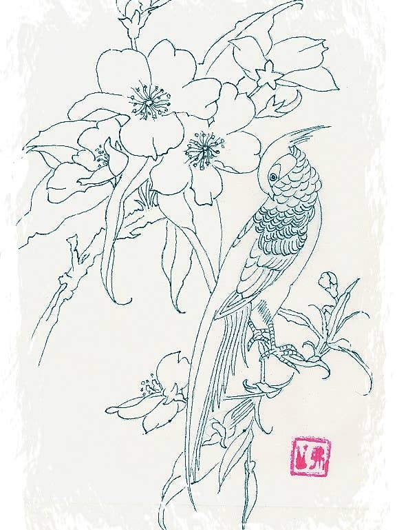 Asian Art (Bird) Print for wholesale by Michael Vigliotti