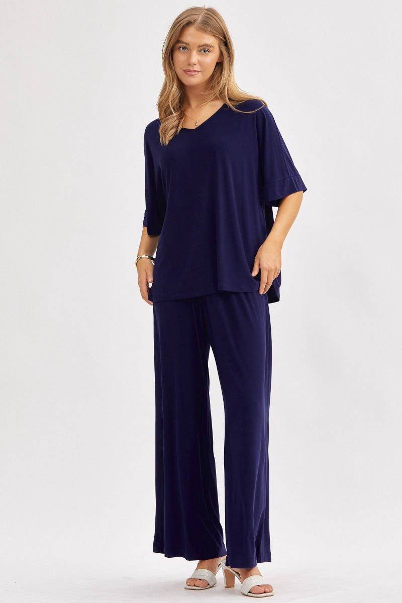 Dear Scarlett - Wholesale Top & Pant Set (NOT Loungewear) - Women's - Stylish Flowy Top + Wide Leg Set TRVSET-CABANA6