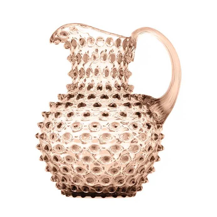 Hobnail Creamer | Apricot Chiffon | 1L | Bohemia Crystal for wholesale by Maure Luxury Gifts