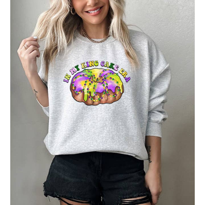 NVC Ecommerce LLC - Wholesale Graphic Sweatshirt - Women's - In My King Cake Era Sweatshirt, Fat Tuesday Parade Sweater4