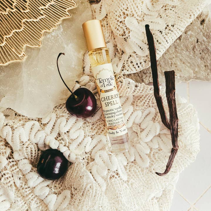 Exotic Perfume Oil | Cherry Spell | Vanilla-Cherry-Vetiver and other Purchase Wholesale miniature alcohol. Free Returns & Net 60 Terms on Faire trending on Faire.