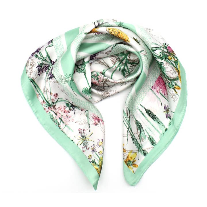 Pañuelo cuadrado estampado – Jardín Romántico para venta al por mayor de Vimoda