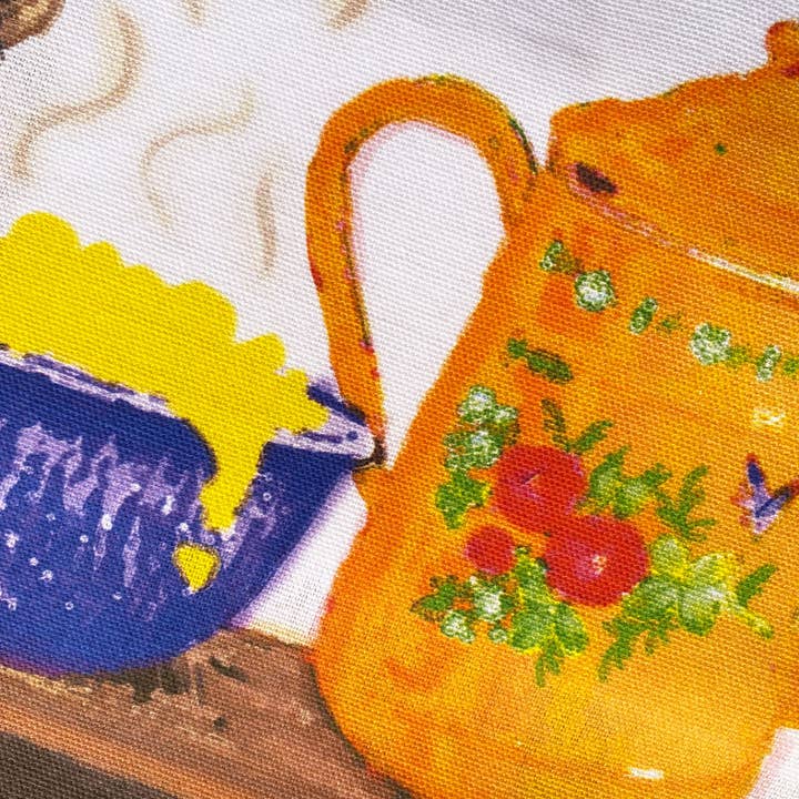 katzpajamas - Vente Tabliers - Tablier en coton Breakfast in Bed Cat1