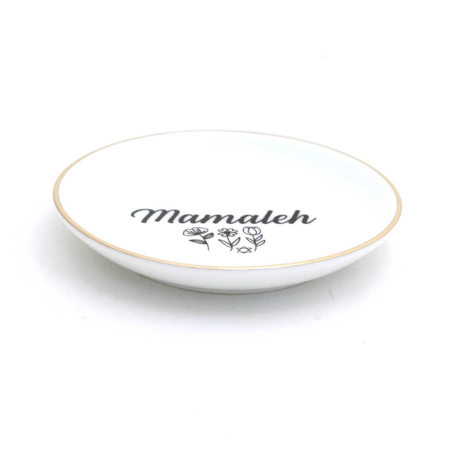 Lenny Mud - Wholesale Jewelry Dish - Mamaleh ring dish, Yiddish ring holder with 22K gold accents1