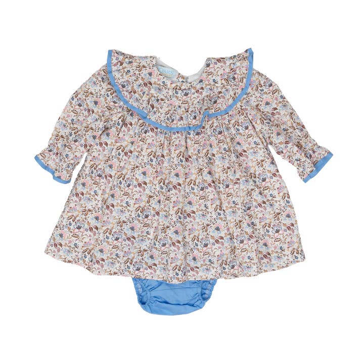 Layla Pink & Blue Floral Bloomer Set for wholesale by The Oaks Apparel Company