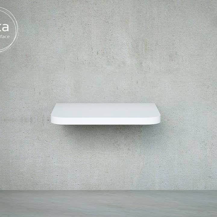 Vägghängd bänkskiva i solid yta "NAPA" 80 cm för wholesale av BAINS NEO