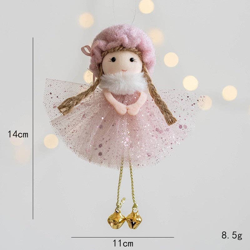 UZ Wholesale Store - Wholesale Ornament - Christmas Tree Ornament- Mesh Glitter Hanging Angel Girl0