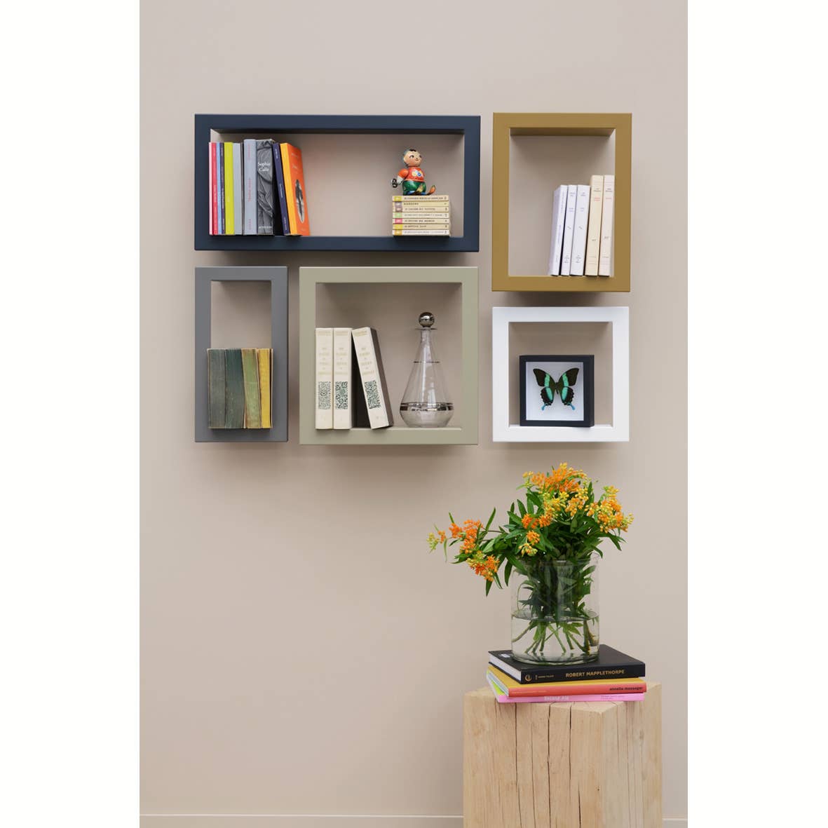 Framed Wall Shelf Stick Presse Citron