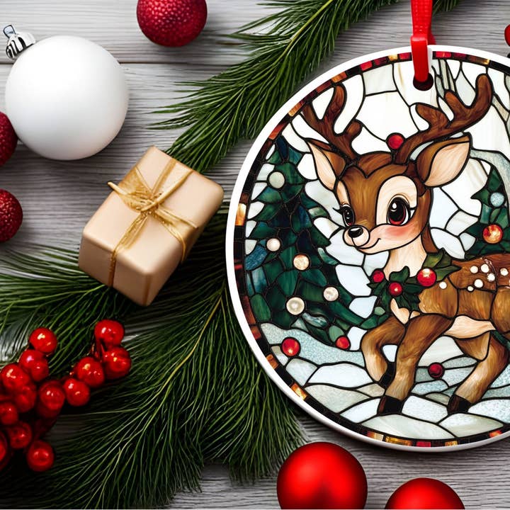 Ornamento Natalizio in Ceramica per la vendita all'ingrosso da parte di Stencil Art Canada